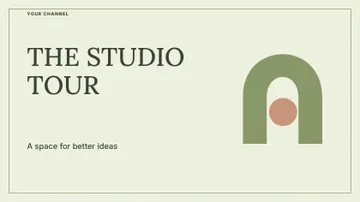 THE STUDIO TOUR · Botanical youtube thumbnail template