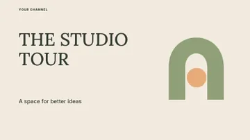 THE STUDIO TOUR · Editorial youtube thumbnail template