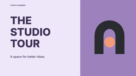 THE STUDIO TOUR · Playful youtube thumbnail template