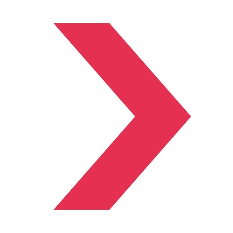 A broad red chevron points to the right.
