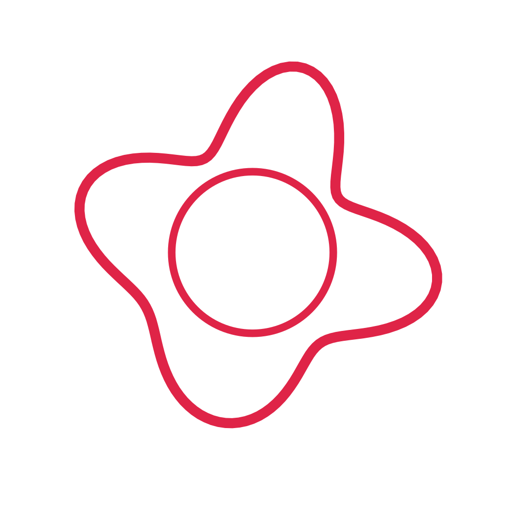 An organic orbit form has 4 broad lobes and a smoothly varying outline.