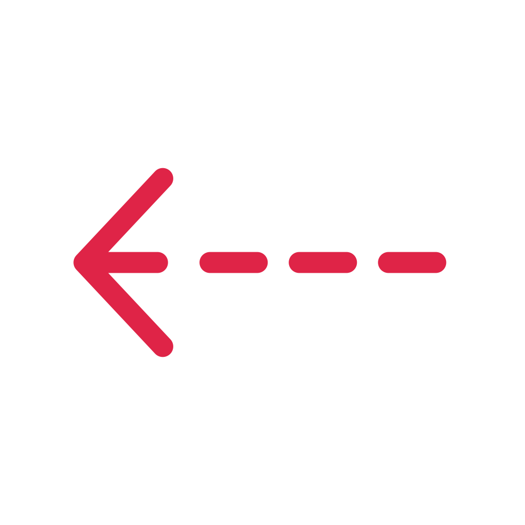 A dashed arrow points left with open space around its edges.
