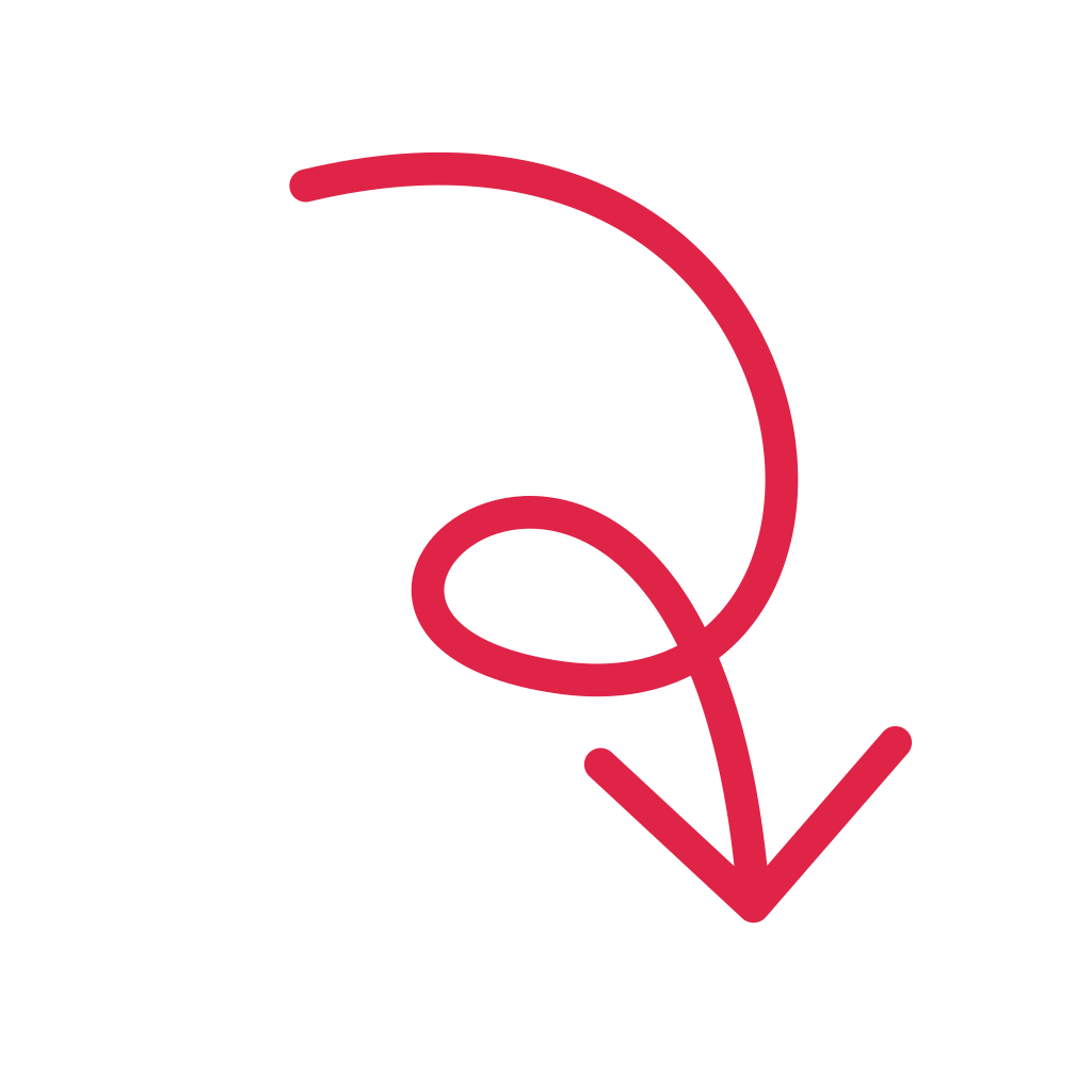 A loop arrow points down with open space around its edges.