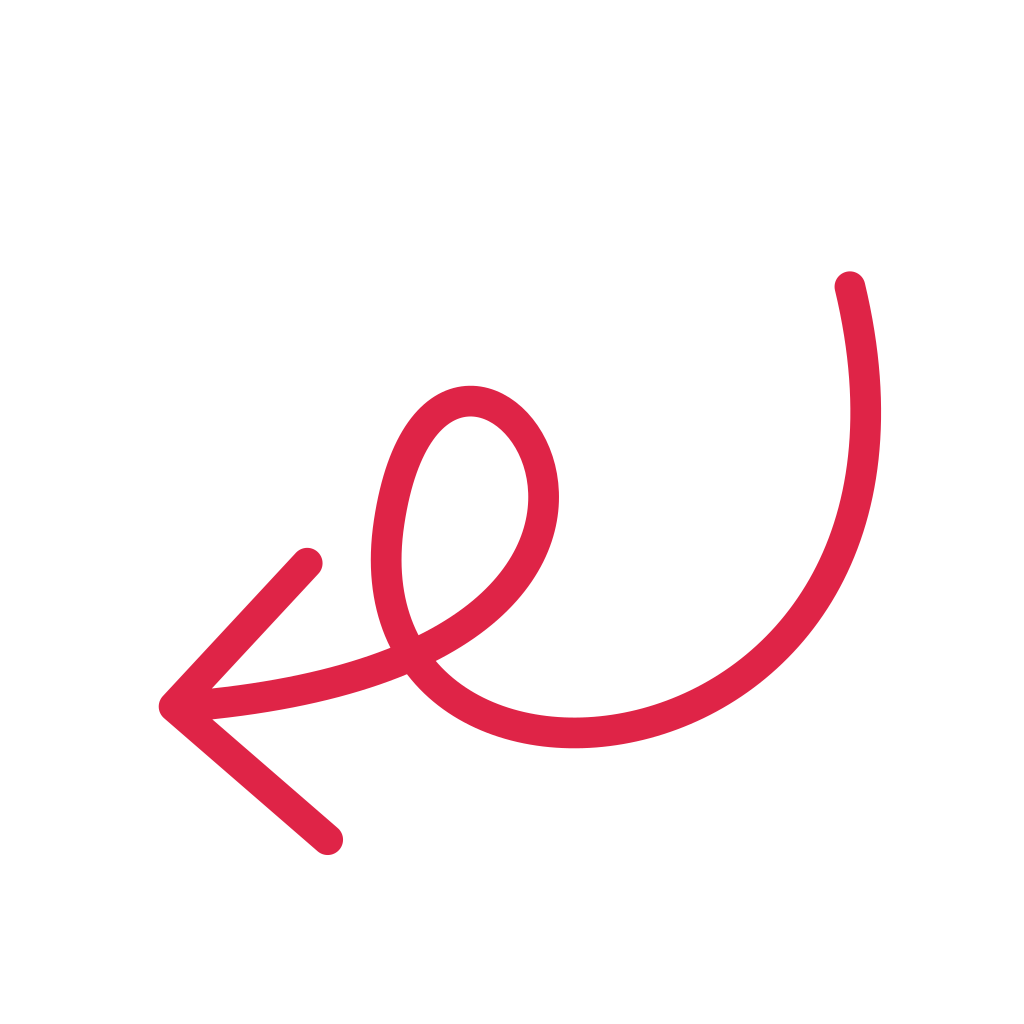 A loop arrow points left with open space around its edges.