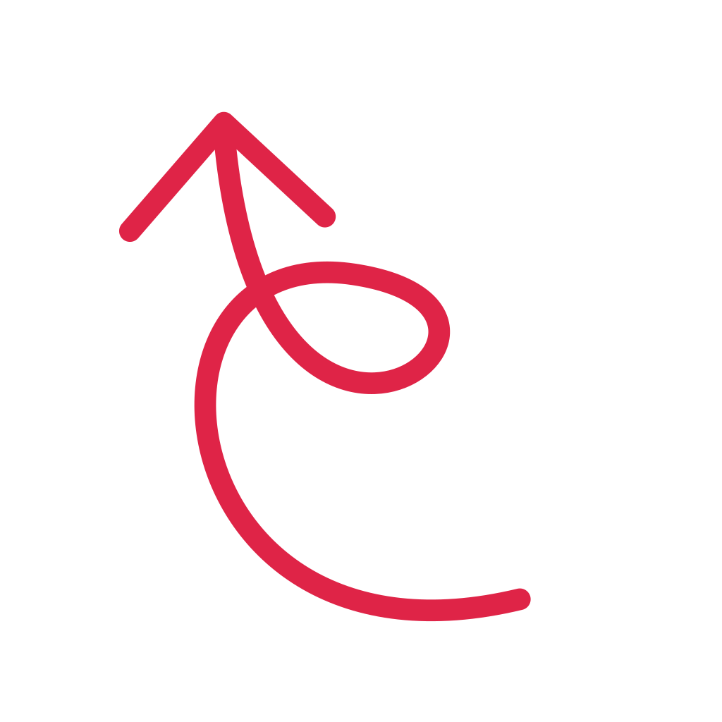 A loop arrow points up with open space around its edges.