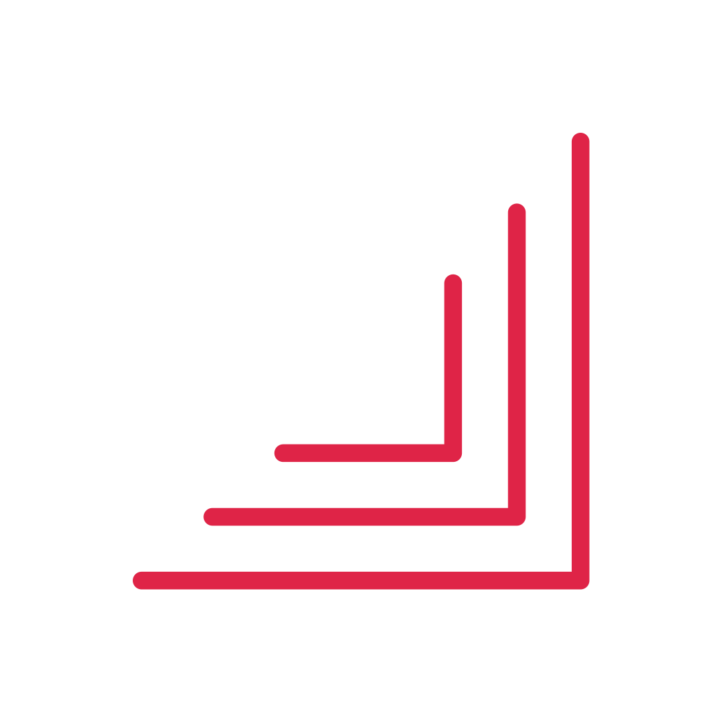 A parallel corner ornament opens towards the centre from the bottom right corner.