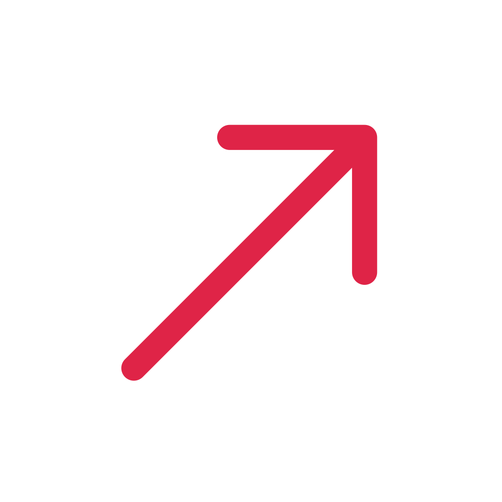 A straight arrow points up right with open space around its edges.