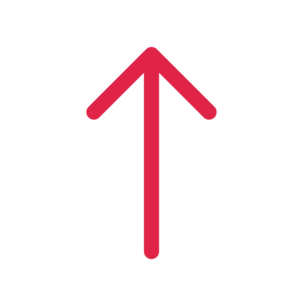 A straight arrow points up with open space around its edges.