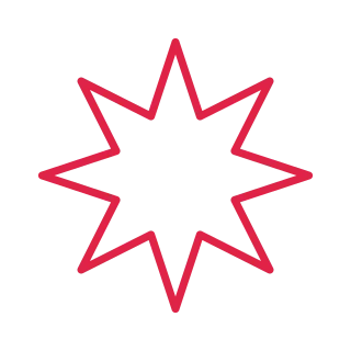 8 point classic star outline.