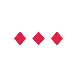 A horizontal divider repeats 3 diamonds motifs in an evenly spaced row.