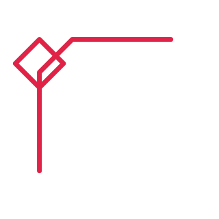 A diamond corner ornament opens towards the centre from the top left corner.