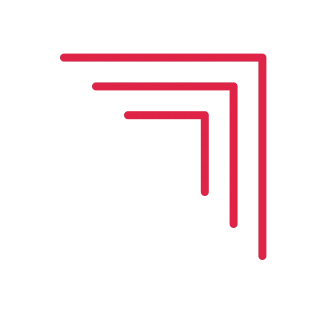 A parallel corner ornament opens towards the centre from the top right corner.
