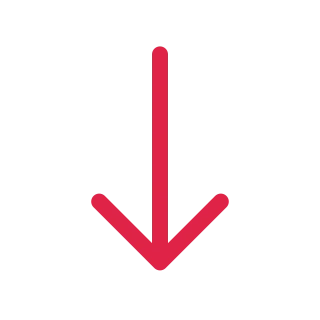 A straight arrow points down with open space around its edges.