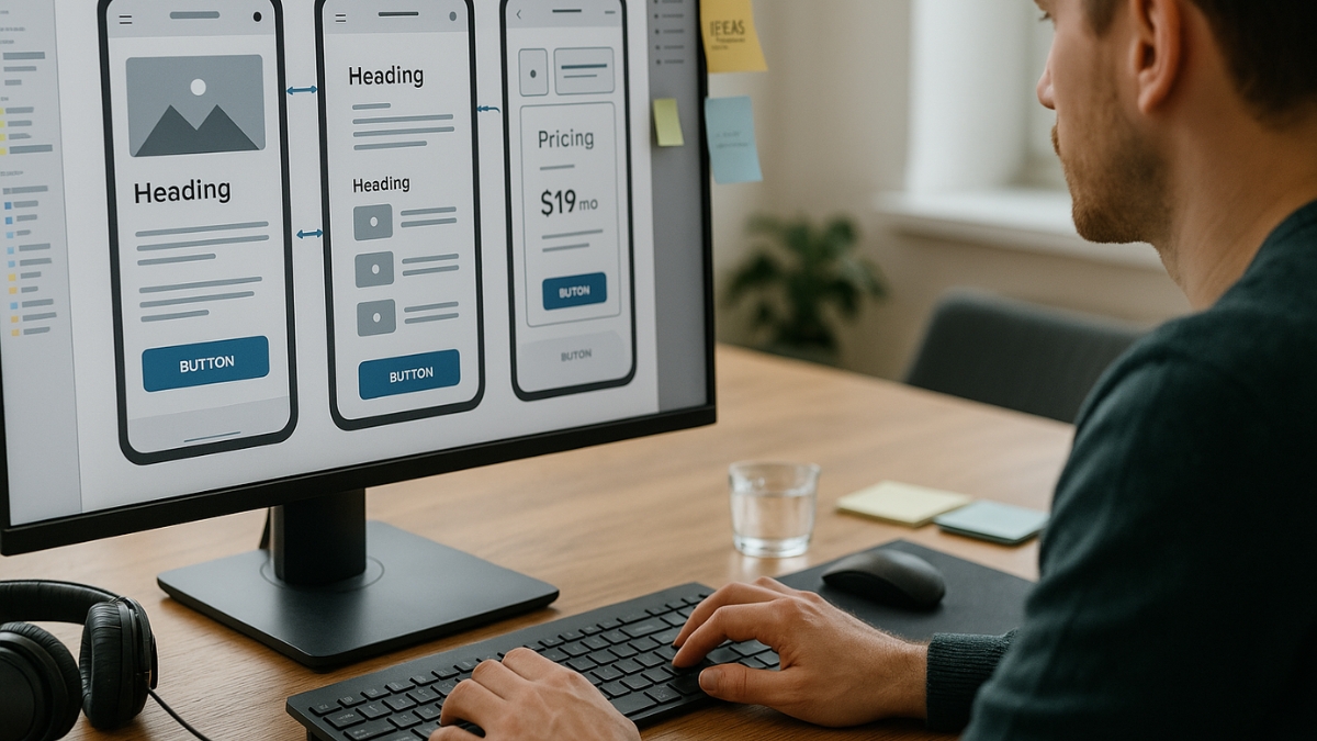 UX Designer Creating Mobile Pricing Layout