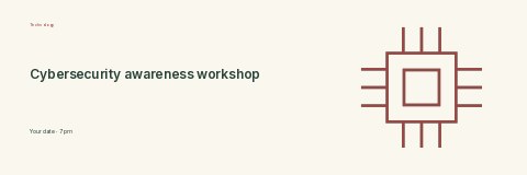 Cybersecurity awareness workshop banner template