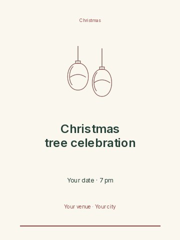 Christmas tree celebration invitation template invitation template