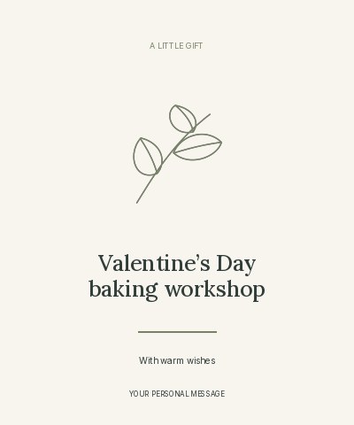 Valentine’s Day baking workshop label template