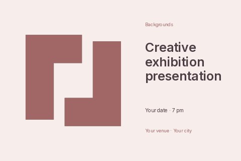 Creative exhibition presentation postcard template postcard template