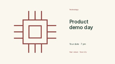 Product demo day presentation cover template presentation cover template