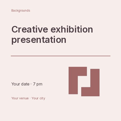 Creative exhibition presentation social media post template social media post template