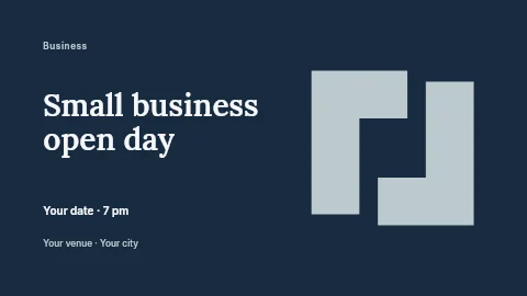 Small business open day banner template