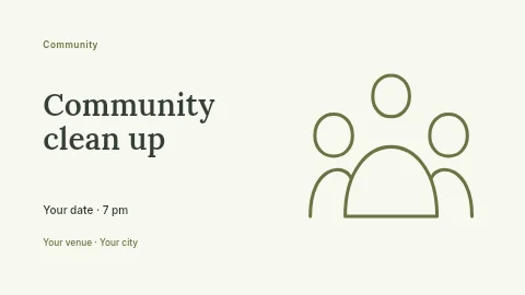 Community clean up banner template
