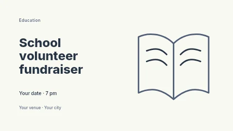 School volunteer fundraiser banner template