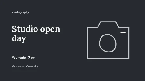 Studio open day banner template
