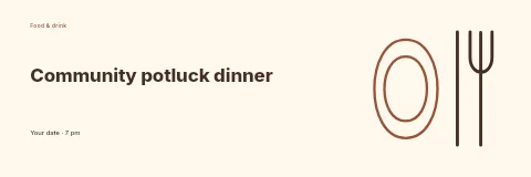 Community potluck dinner banner template