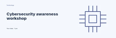 Cybersecurity awareness workshop banner template