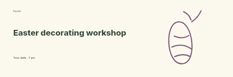 Easter decorating workshop banner template