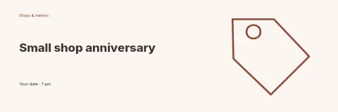 Small shop anniversary banner template