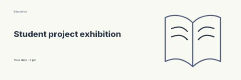 Student project exhibition banner template