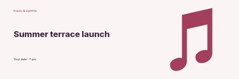Summer terrace launch banner template