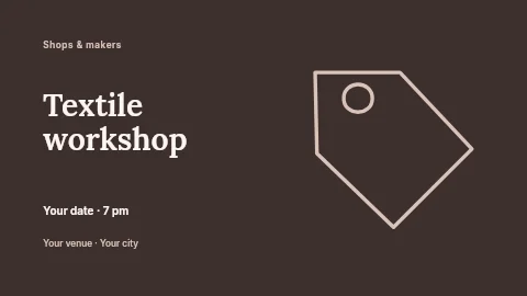 Textile workshop banner template