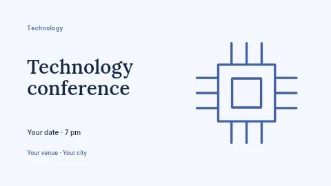 Technology conference banner template