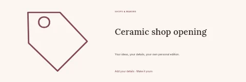 Ceramic shop opening banner template