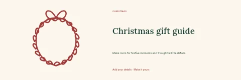 Christmas gift guide banner template