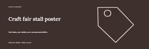 Craft fair stall poster banner template