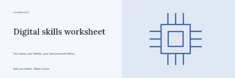 Digital skills worksheet banner template