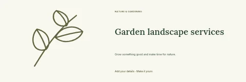 Garden landscape services banner template