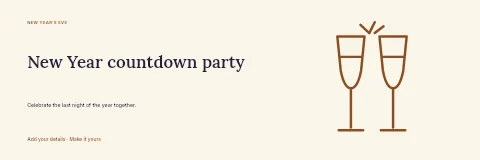 New Year countdown party banner template