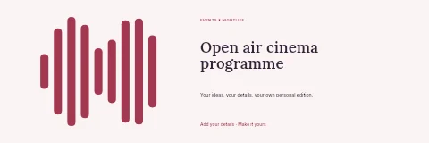 Open air cinema programme banner template