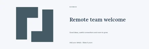 Remote team welcome banner template
