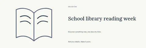 School library reading week banner template