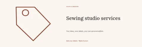 Sewing studio services banner template