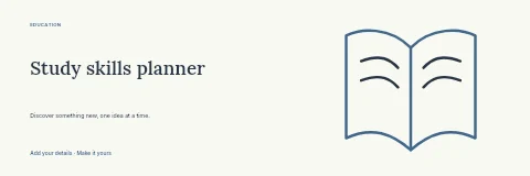 Study skills planner banner template