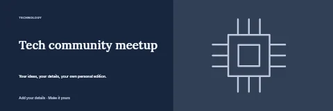 Tech community meetup banner template