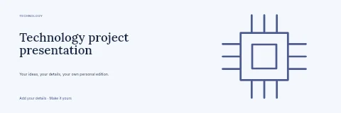 Technology project presentation banner template