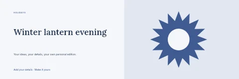 Winter lantern evening banner template